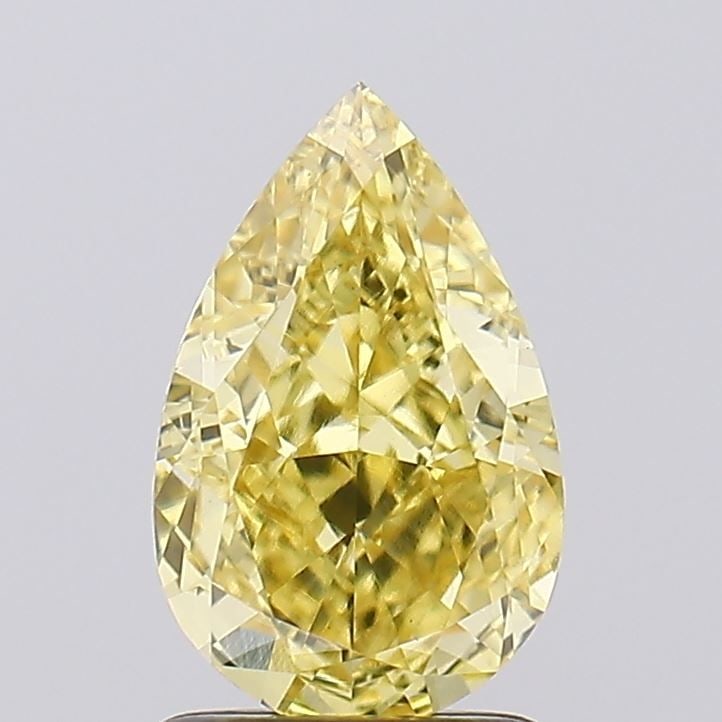 Loose Diamond - PEAR 1.7ct Fancy Intense Yellow VVS2: Loose Diamond - PEAR 1.7ct Fancy Intense Yellow VVS2 Source: This is a real non-mined Diamond that has been grown in a lab Shape: PEAR Carats: 1.7 Color: Fancy Intense Yellow Certification: IGI Video: