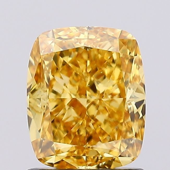 Loose Diamond - CUSHION MODIFIED 1.29ct Fancy Vivid Yellow VS1: Loose Diamond - CUSHION MODIFIED 1.29ct Fancy Vivid Yellow VS1 Source: This is a real non-mined Diamond that has been grown in a lab Shape: CUSHION MODIFIED Carats: 1.29 Color: Fancy Vivid Yellow Cert