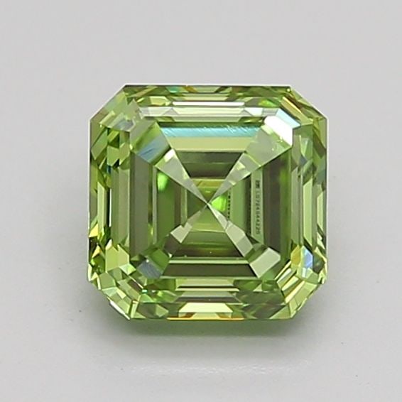 Loose Diamond - ASSCHER 1.05ct Fancy Vivid Green VS1: Loose Diamond - ASSCHER 1.05ct Fancy Vivid Green VS1 Source: This is a real non-mined Diamond that has been grown in a lab Shape: ASSCHER Carats: 1.05 Color: Fancy Vivid Green Certification: IGI Video
