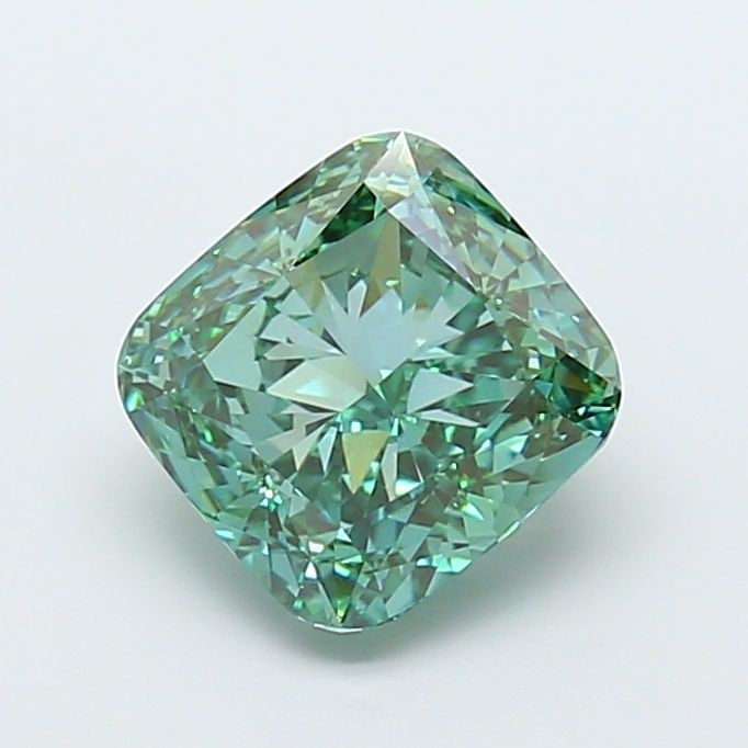 Loose Diamond - CUSHION MODIFIED 4.73ct Fancy Vivid Green VVS2: Loose Diamond - CUSHION MODIFIED 4.73ct Fancy Vivid Green VVS2 Source: This is a real non-mined Diamond that has been grown in a lab Shape: CUSHION MODIFIED Carats: 4.73 Color: Fancy Vivid Green Certi