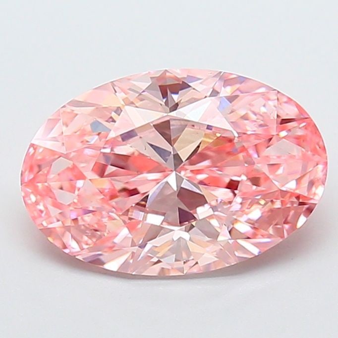 Loose Diamond - OVAL 3.01ct Fancy Vivid Pink VS2: Loose Diamond - OVAL 3.01ct Fancy Vivid Pink VS2 Source: This is a real non-mined Diamond that has been grown in a lab Shape: OVAL Carats: 3.01 Color: Fancy Vivid Pink Certification: IGI Video: