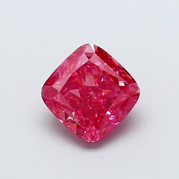 Loose Diamond - CUSHION BRILLIANT 1.28ct Fancy Vivid Reddish Pink VS1: Loose Diamond - CUSHION BRILLIANT 1.28ct Fancy Vivid Reddish Pink VS1 Source: This is a real non-mined Diamond that has been grown in a lab Shape: CUSHION BRILLIANT Carats: 1.28 Color: Fancy Vivid Red