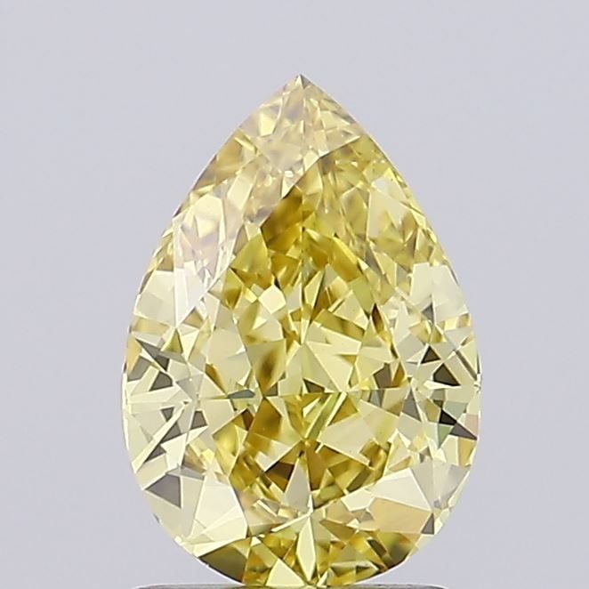 Loose Diamond - PEAR 1.66ct Fancy Vivid Yellow VVS2: Loose Diamond - PEAR 1.66ct Fancy Vivid Yellow VVS2 Source: This is a real non-mined Diamond that has been grown in a lab Shape: PEAR Carats: 1.66 Color: Fancy Vivid Yellow Certification: IGI Video: