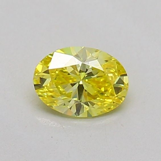 Loose Diamond - OVAL 0.19ct Fancy Vivid Yellow VVS2: Loose Diamond - OVAL 0.19ct Fancy Vivid Yellow VVS2 Source: This is a real non-mined Diamond that has been grown in a lab Shape: OVAL Carats: 0.19 Color: Fancy Vivid Yellow Certification: IGI Video: