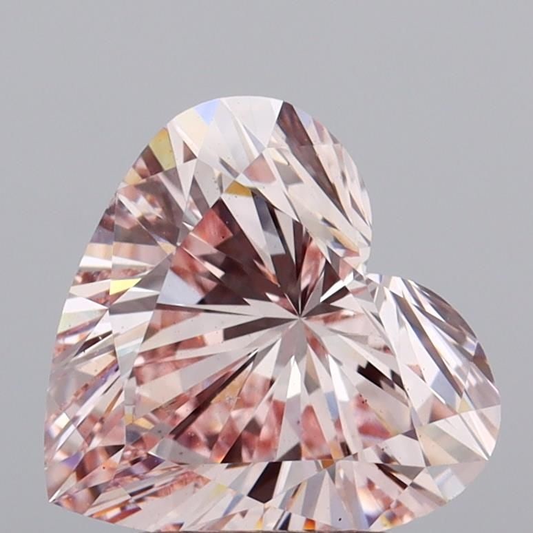 Loose Diamond - HEART 2.55ct Fancy Intense Pink VS2: Loose Diamond - HEART 2.55ct Fancy Intense Pink VS2 Source: This is a real non-mined Diamond that has been grown in a lab Shape: HEART Carats: 2.55 Color: Fancy Intense Pink Certification: IGI Video: