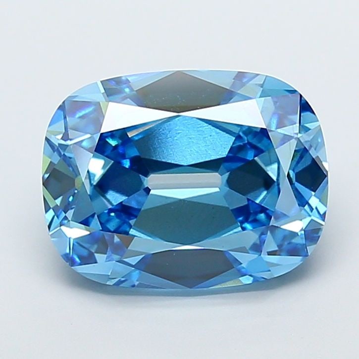 Loose Diamond - CUSHION BRILLIANT 10.07ct Fancy Vivid Blue VS2: Loose Diamond - CUSHION BRILLIANT 10.07ct Fancy Vivid Blue VS2 Source: This is a real non-mined Diamond that has been grown in a lab Shape: CUSHION BRILLIANT Carats: 10.07 Color: Fancy Vivid Blue Cert