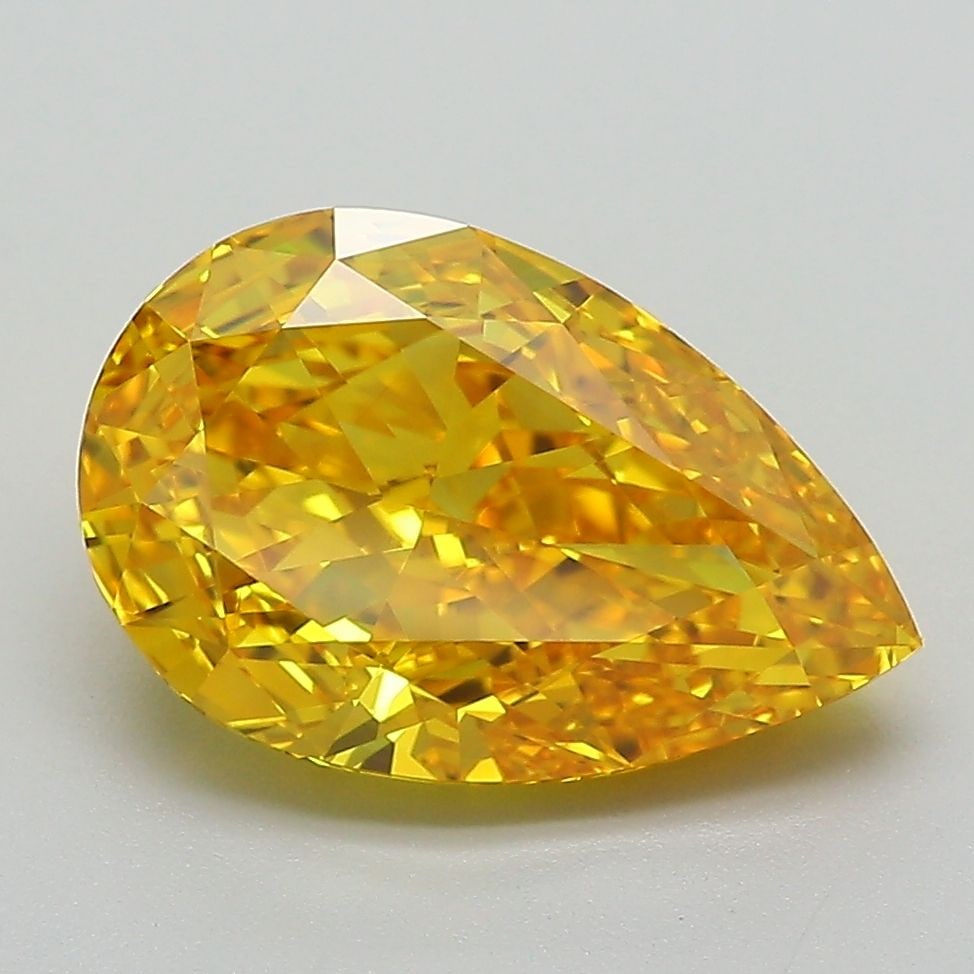 Loose Diamond - PEAR 3.38ct Fancy Vivid Yellow VVS1: Loose Diamond - PEAR 3.38ct Fancy Vivid Yellow VVS1 Source: This is a real non-mined Diamond that has been grown in a lab Shape: PEAR Carats: 3.38 Color: Fancy Vivid Yellow Certification: IGI Video: