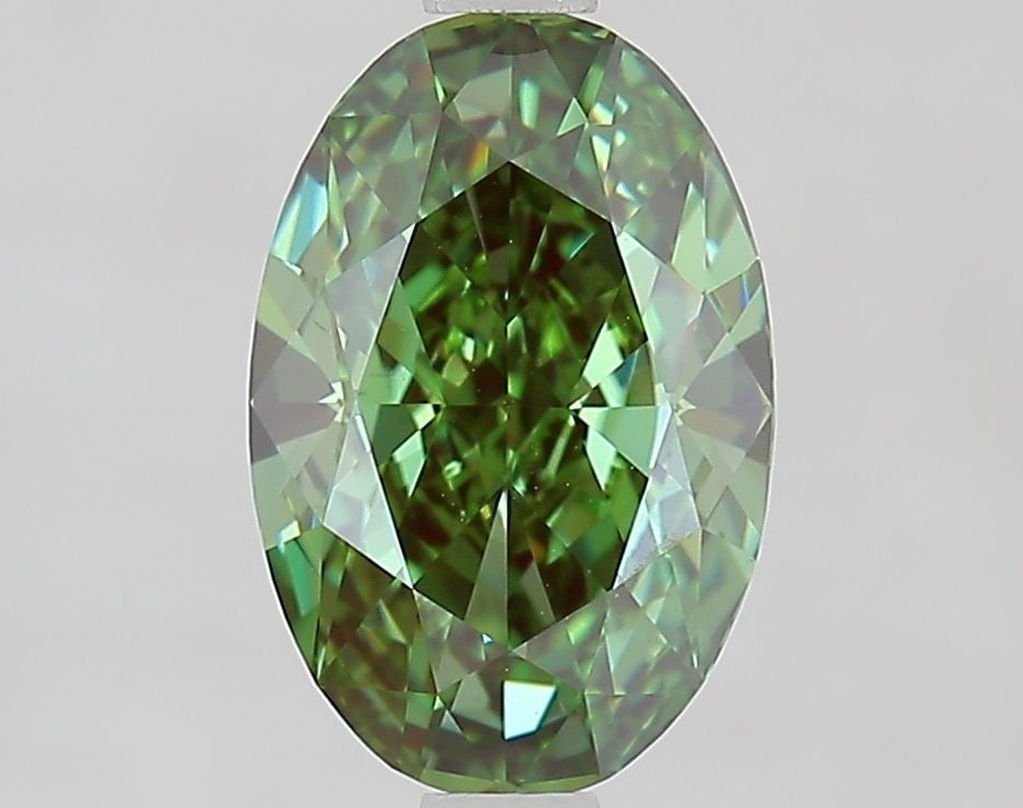 Loose Diamond - OVAL 1.95ct Fancy Vivid Green VVS2: Loose Diamond - OVAL 1.95ct Fancy Vivid Green VVS2 Source: This is a real non-mined Diamond that has been grown in a lab Shape: OVAL Carats: 1.95 Color: Fancy Vivid Green Certification: IGI Video: