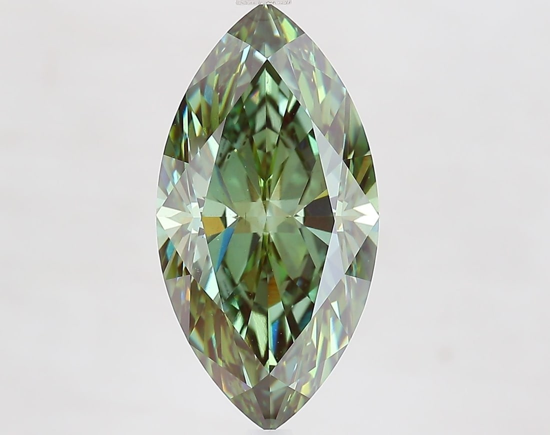 Loose Diamond - MARQUISE 5.32ct Fancy Vivid Green VS1: Loose Diamond - MARQUISE 5.32ct Fancy Vivid Green VS1 Source: This is a real non-mined Diamond that has been grown in a lab Shape: MARQUISE Carats: 5.32 Color: Fancy Vivid Green Certification: IGI Vid