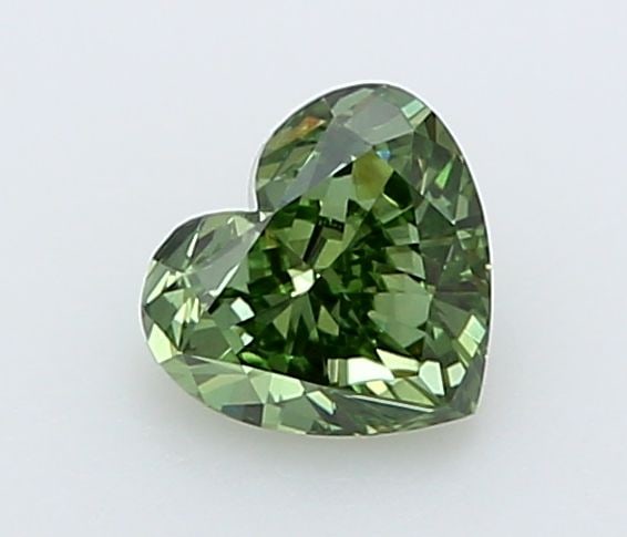 Loose Diamond - HEART 0.28ct Fancy Vivid Green VS1: Loose Diamond - HEART 0.28ct Fancy Vivid Green VS1 Source: This is a real non-mined Diamond that has been grown in a lab Shape: HEART Carats: 0.28 Color: Fancy Vivid Green Certification: IGI Video:
