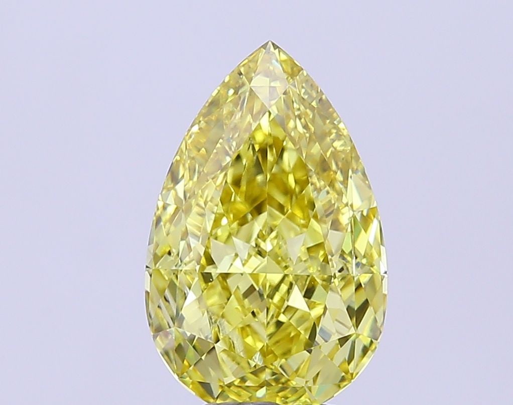 Loose Diamond - PEAR 5.03ct Fancy Intense Yellow SI1: Loose Diamond - PEAR 5.03ct Fancy Intense Yellow SI1 Source: This is a real non-mined Diamond that has been grown in a lab Shape: PEAR Carats: 5.03 Color: Fancy Intense Yellow Certification: IGI Video