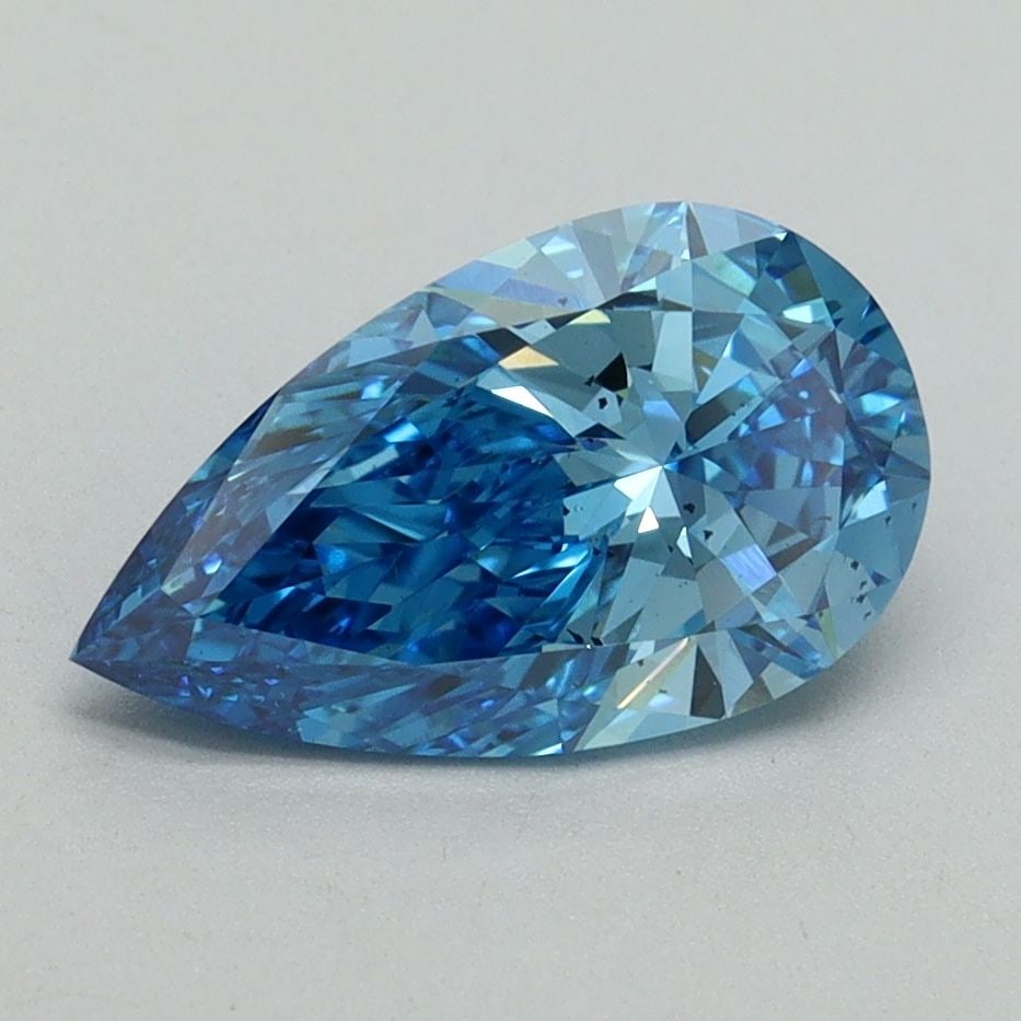 Loose Diamond - PEAR 1.52ct Fancy Vivid Blue SI1: Loose Diamond - PEAR 1.52ct Fancy Vivid Blue SI1 Source: This is a real non-mined Diamond that has been grown in a lab Shape: PEAR Carats: 1.52 Color: Fancy Vivid Blue Certification: IGI Video: