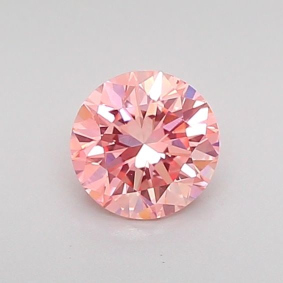 Loose Diamond - ROUND 0.49ct Fancy Vivid Pink VS2: Loose Diamond - ROUND 0.49ct Fancy Vivid Pink VS2 Source: This is a real non-mined Diamond that has been grown in a lab Shape: ROUND Carats: 0.49 Color: Fancy Vivid Pink Certification: IGI Video: