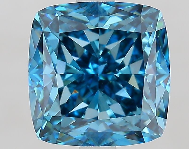 Loose Diamond - CUSHION MODIFIED 3.42ct Fancy Vivid Blue VS1: Loose Diamond - CUSHION MODIFIED 3.42ct Fancy Vivid Blue VS1 Source: This is a real non-mined Diamond that has been grown in a lab Shape: CUSHION MODIFIED Carats: 3.42 Color: Fancy Vivid Blue Certific