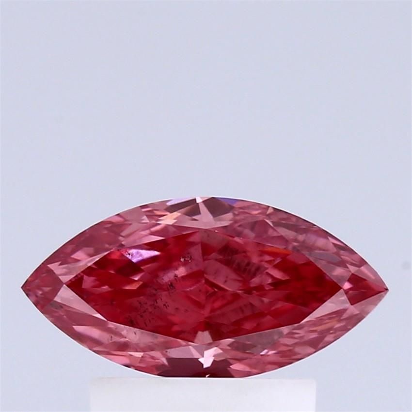 Loose Diamond - MARQUISE 1.0ct Fancy Vivid Red SI1: Loose Diamond - MARQUISE 1.0ct Fancy Vivid Red SI1 Source: This is a real non-mined Diamond that has been grown in a lab Shape: MARQUISE Carats: 1.0 Color: Fancy Vivid Red Certification: NONE Video: