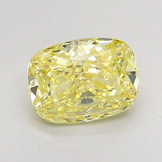 Loose Diamond - CUSHION MODIFIED 1.55ct Fancy Intense Yellow VS1: Loose Diamond - CUSHION MODIFIED 1.55ct Fancy Intense Yellow VS1 Source: This is a real non-mined Diamond that has been grown in a lab Shape: CUSHION MODIFIED Carats: 1.55 Color: Fancy Intense Yellow 