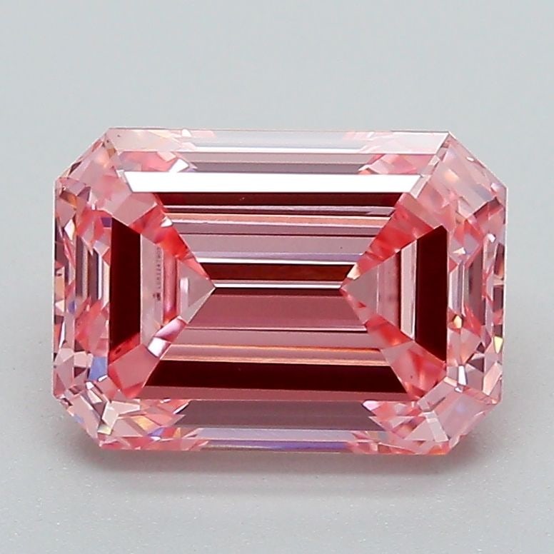 Loose Diamond - EMERALD 1.29ct Fancy Intense Brownish Pink VS1: Loose Diamond - EMERALD 1.29ct Fancy Intense Brownish Pink VS1 Source: This is a real non-mined Diamond that has been grown in a lab Shape: EMERALD Carats: 1.29 Color: Fancy Intense Brownish Pink Cert