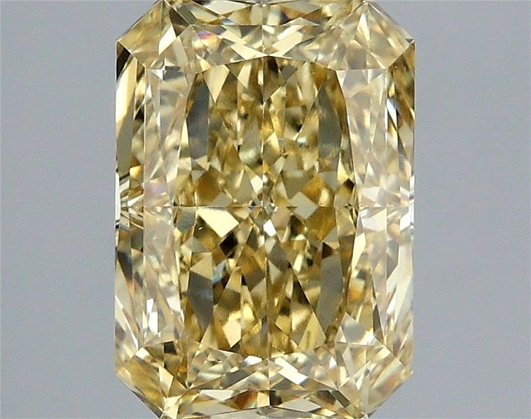 Loose Diamond - RADIANT 2.96ct Fancy Intense Yellow VS1: Loose Diamond - RADIANT 2.96ct Fancy Intense Yellow VS1 Source: This is a real non-mined Diamond that has been grown in a lab Shape: RADIANT Carats: 2.96 Color: Fancy Intense Yellow Certification: IGI