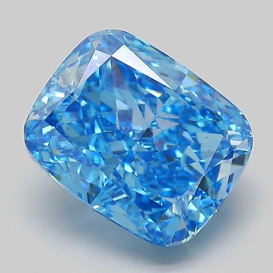 Loose Diamond - CUSHION MODIFIED 4.01ct Fancy Vivid Blue VS1: Loose Diamond - CUSHION MODIFIED 4.01ct Fancy Vivid Blue VS1 Source: This is a real non-mined Diamond that has been grown in a lab Shape: CUSHION MODIFIED Carats: 4.01 Color: Fancy Vivid Blue Certific