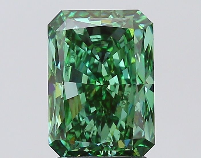 Loose Diamond - RADIANT 3.0ct Fancy Vivid Green VS2: Loose Diamond - RADIANT 3.0ct Fancy Vivid Green VS2 Source: This is a real non-mined Diamond that has been grown in a lab Shape: RADIANT Carats: 3.0 Color: Fancy Vivid Green Certification: IGI Video: