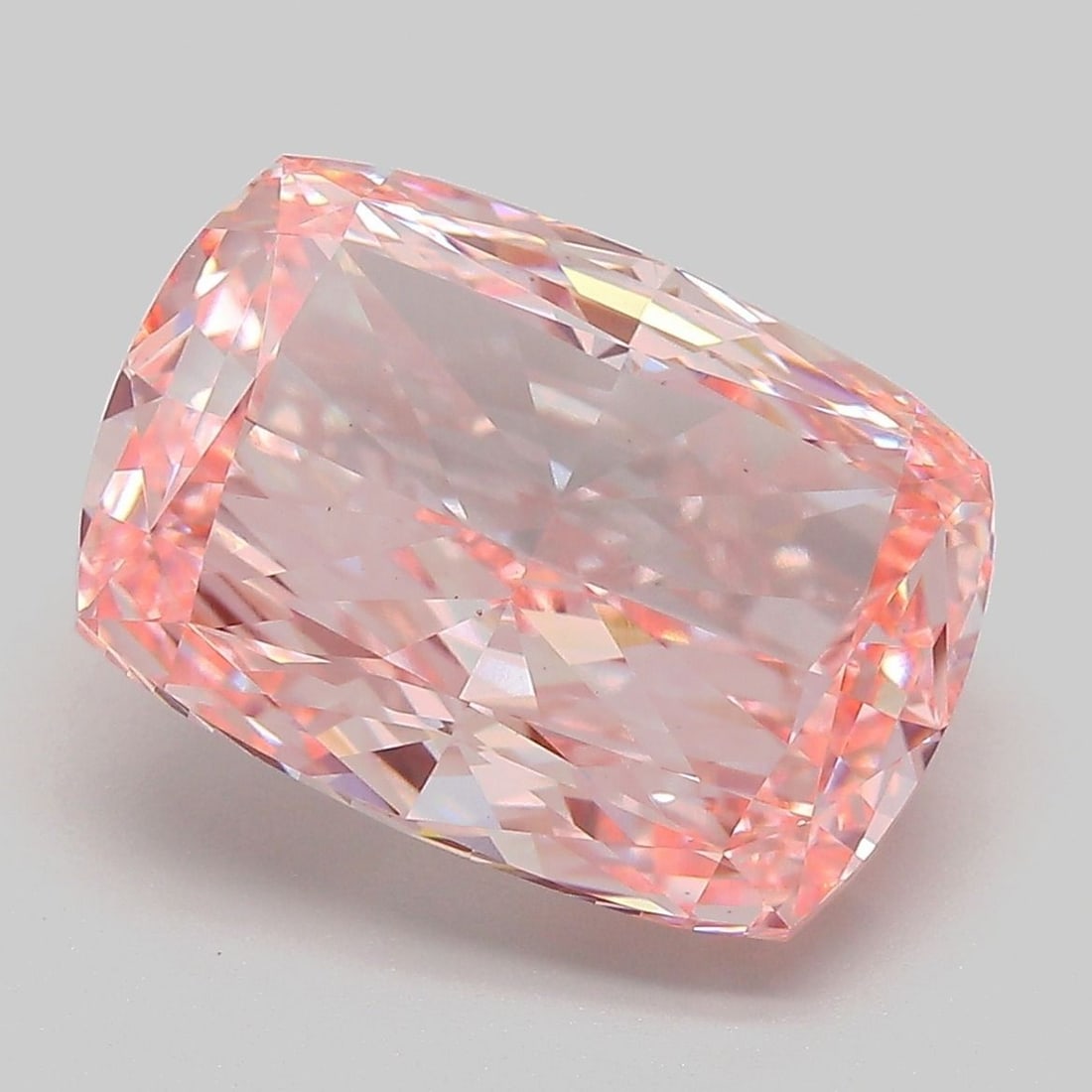 Loose Diamond - CUSHION MODIFIED 7.06ct Fancy Intense Pink VS1: Loose Diamond - CUSHION MODIFIED 7.06ct Fancy Intense Pink VS1 Source: This is a real non-mined Diamond that has been grown in a lab Shape: CUSHION MODIFIED Carats: 7.06 Color: Fancy Intense Pink Cert