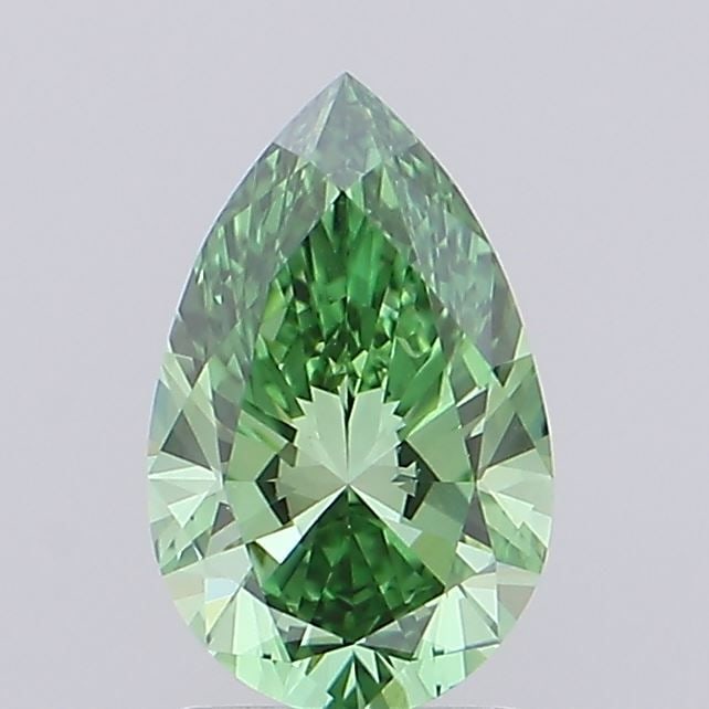 Loose Diamond - PEAR 1.01ct Fancy Vivid Green VS1: Loose Diamond - PEAR 1.01ct Fancy Vivid Green VS1 Source: This is a real non-mined Diamond that has been grown in a lab Shape: PEAR Carats: 1.01 Color: Fancy Vivid Green Certification: IGI Video: