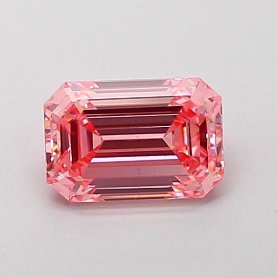 Loose Diamond - EMERALD 1.11ct Fancy Vivid Pink VS2: Loose Diamond - EMERALD 1.11ct Fancy Vivid Pink VS2 Source: This is a real non-mined Diamond that has been grown in a lab Shape: EMERALD Carats: 1.11 Color: Fancy Vivid Pink Certification: IGI Video:
