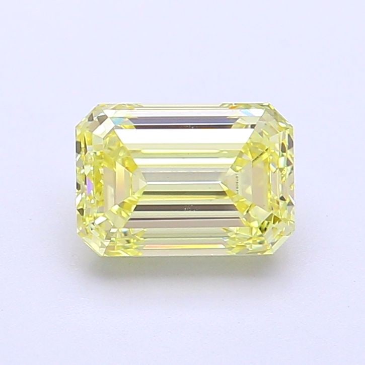 Loose Diamond - EMERALD 1.51ct Fancy Yellow VS1: Loose Diamond - EMERALD 1.51ct Fancy Yellow VS1 Source: This is a real non-mined Diamond that has been grown in a lab Shape: EMERALD Carats: 1.51 Color: Fancy Yellow Certification: IGI Video: