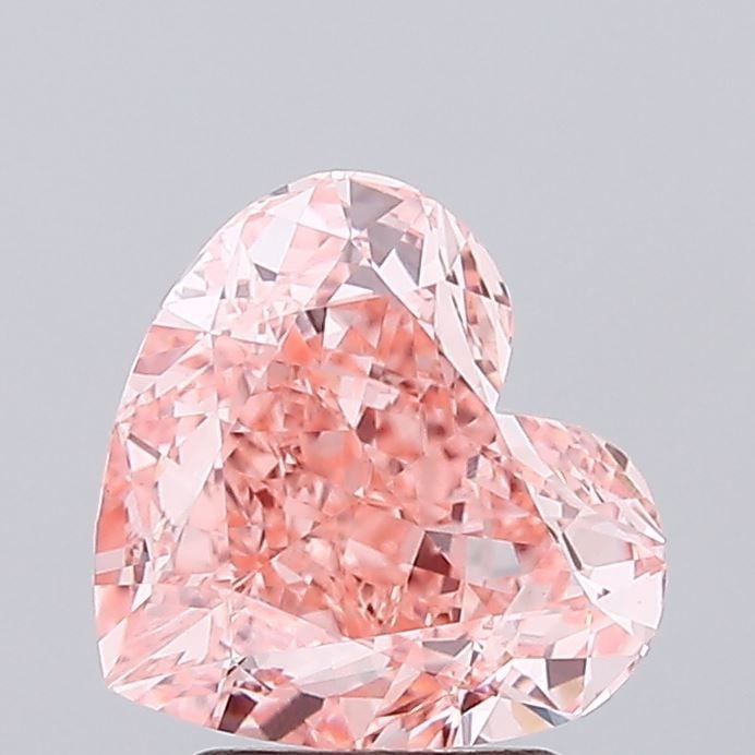 Loose Diamond - HEART 3.02ct Fancy Vivid Pink VS1: Loose Diamond - HEART 3.02ct Fancy Vivid Pink VS1 Source: This is a real non-mined Diamond that has been grown in a lab Shape: HEART Carats: 3.02 Color: Fancy Vivid Pink Certification: IGI Video: