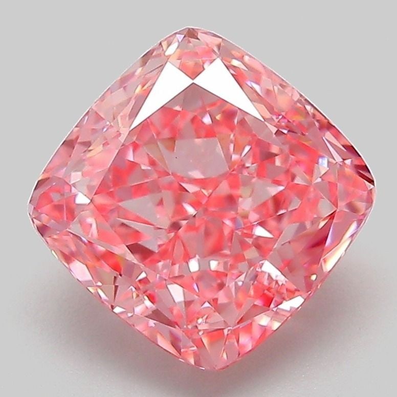 Loose Diamond - CUSHION MODIFIED 3.1ct Fancy Vivid Pink VVS2: Loose Diamond - CUSHION MODIFIED 3.1ct Fancy Vivid Pink VVS2 Source: This is a real non-mined Diamond that has been grown in a lab Shape: CUSHION MODIFIED Carats: 3.1 Color: Fancy Vivid Pink Certifica