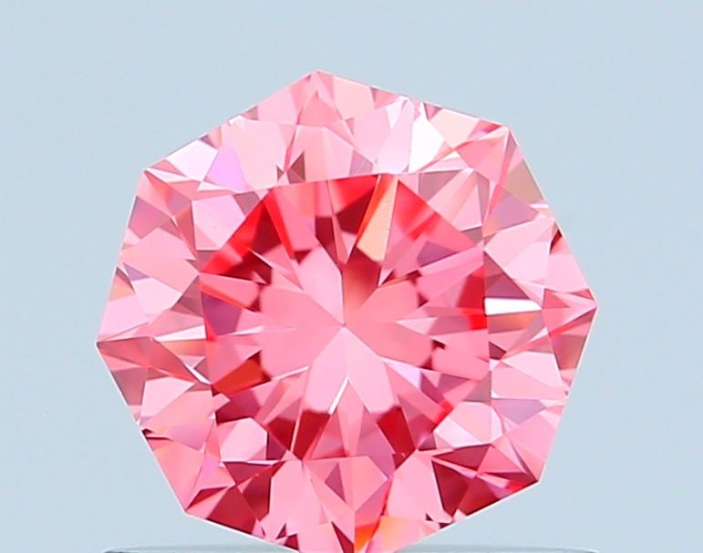 Loose Diamond - OCTAGONAL 0.75ct Fancy Vivid Pink VVS2: Loose Diamond - OCTAGONAL 0.75ct Fancy Vivid Pink VVS2 Source: This is a real non-mined Diamond that has been grown in a lab Shape: OCTAGONAL Carats: 0.75 Color: Fancy Vivid Pink Certification: IGI Vi