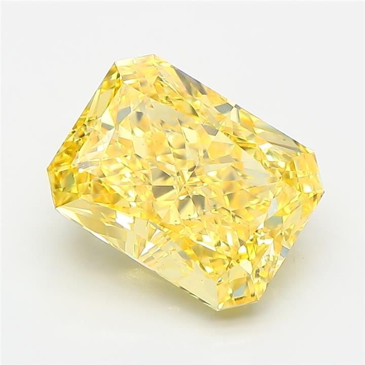Loose Diamond - RADIANT 4.01ct Fancy Vivid Yellow VS2: Loose Diamond - RADIANT 4.01ct Fancy Vivid Yellow VS2 Source: This is a real non-mined Diamond that has been grown in a lab Shape: RADIANT Carats: 4.01 Color: Fancy Vivid Yellow Certification: IGI Vid