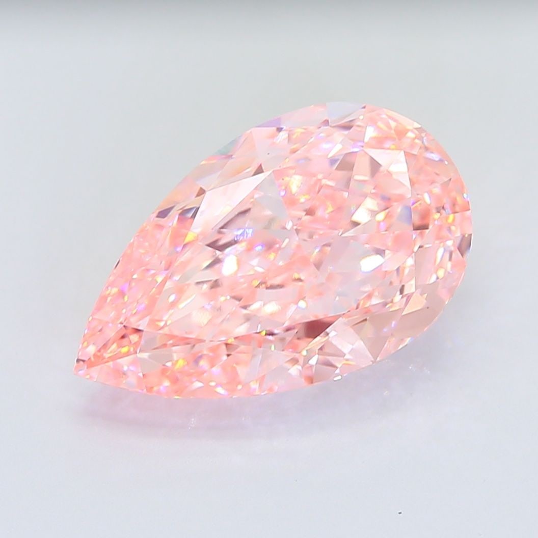 Loose Diamond - PEAR 11.63ct Fancy Vivid Pink VS1: Loose Diamond - PEAR 11.63ct Fancy Vivid Pink VS1 Source: This is a real non-mined Diamond that has been grown in a lab Shape: PEAR Carats: 11.63 Color: Fancy Vivid Pink Certification: IGI Video: