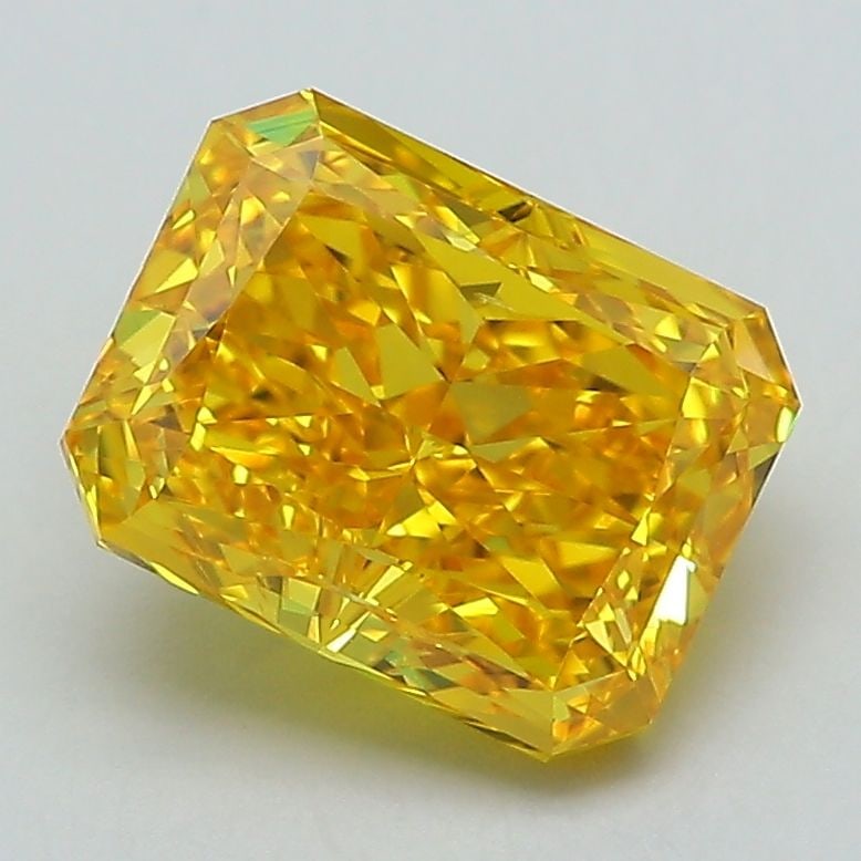 Loose Diamond - RADIANT 2.5ct Fancy Vivid Yellow VS1: Loose Diamond - RADIANT 2.5ct Fancy Vivid Yellow VS1 Source: This is a real non-mined Diamond that has been grown in a lab Shape: RADIANT Carats: 2.5 Color: Fancy Vivid Yellow Certification: IGI Video