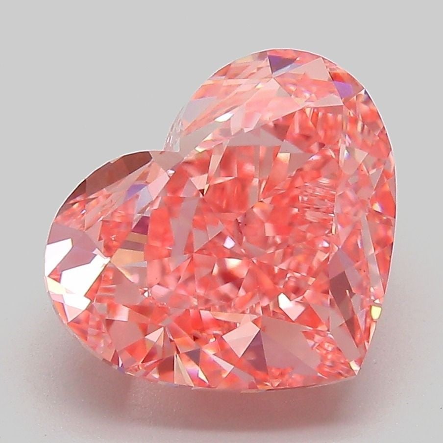 Loose Diamond - HEART 5.2ct Fancy Vivid Pink VS1: Loose Diamond - HEART 5.2ct Fancy Vivid Pink VS1 Source: This is a real non-mined Diamond that has been grown in a lab Shape: HEART Carats: 5.2 Color: Fancy Vivid Pink Certification: IGI Video: