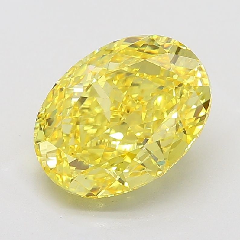 Loose Diamond - OVAL 7.08ct Fancy Vivid Yellow VS1: Loose Diamond - OVAL 7.08ct Fancy Vivid Yellow VS1 Source: This is a real non-mined Diamond that has been grown in a lab Shape: OVAL Carats: 7.08 Color: Fancy Vivid Yellow Certification: IGI The Diamo
