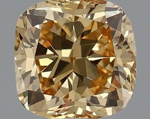 Loose Diamond - CUSHION BRILLIANT 0.33ct Fancy Intense Brownish Yellow VS1: Loose Diamond - CUSHION BRILLIANT 0.33ct Fancy Intense Brownish Yellow VS1 Source: This is a real non-mined Diamond that has been grown in a lab Shape: CUSHION BRILLIANT Carats: 0.33 Color: Fancy Inte