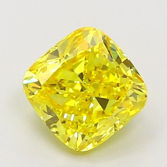 Loose Diamond - CUSHION MODIFIED 1.01ct Fancy Vivid Yellow VS2: Loose Diamond - CUSHION MODIFIED 1.01ct Fancy Vivid Yellow VS2 Source: This is a real non-mined Diamond that has been grown in a lab Shape: CUSHION MODIFIED Carats: 1.01 Color: Fancy Vivid Yellow Cert