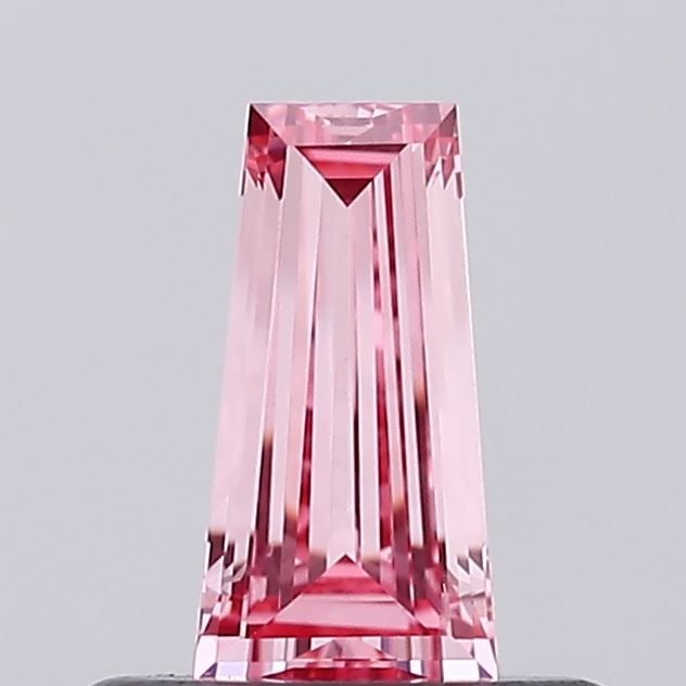 Loose Diamond - TAPERED BAGUETTE 0.38ct Fancy Intense Pink VVS2: Loose Diamond - TAPERED BAGUETTE 0.38ct Fancy Intense Pink VVS2 Source: This is a real non-mined Diamond that has been grown in a lab Shape: TAPERED BAGUETTE Carats: 0.38 Color: Fancy Intense Pink Cer