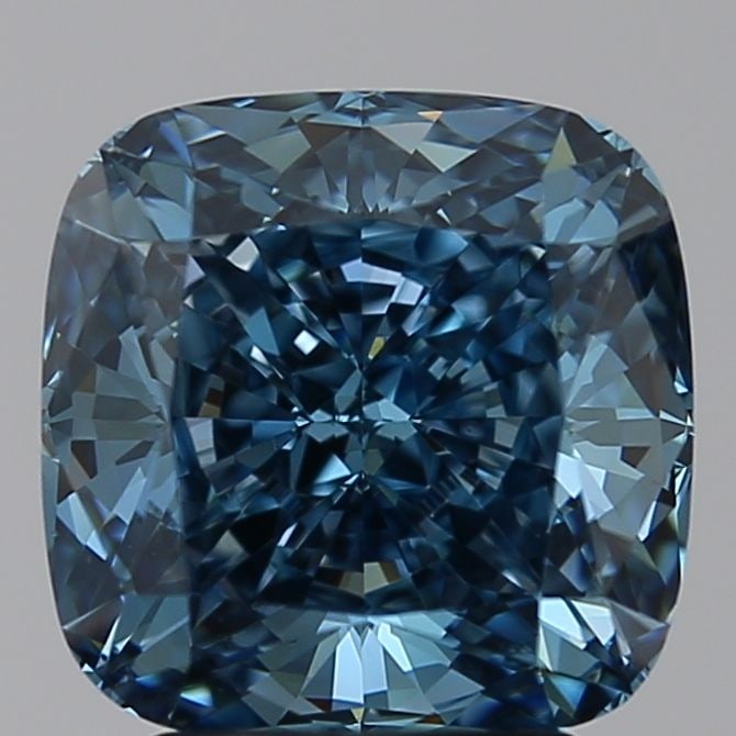 Loose Diamond - CUSHION BRILLIANT 3.05ct Blue VVS2: Loose Diamond - CUSHION BRILLIANT 3.05ct Blue VVS2 Source: This is a real non-mined Diamond that has been grown in a lab Shape: CUSHION BRILLIANT Carats: 3.05 Color: Blue Certification: NONE Video:
