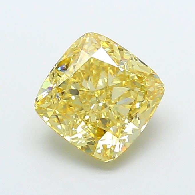 Loose Diamond - CUSHION MODIFIED 5.02ct Fancy Intense Yellow VS2: Loose Diamond - CUSHION MODIFIED 5.02ct Fancy Intense Yellow VS2 Source: This is a real non-mined Diamond that has been grown in a lab Shape: CUSHION MODIFIED Carats: 5.02 Color: Fancy Intense Yellow 
