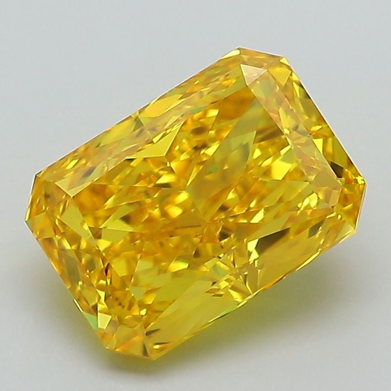 Loose Diamond - RADIANT 2.43ct Fancy Vivid Yellow VS1: Loose Diamond - RADIANT 2.43ct Fancy Vivid Yellow VS1 Source: This is a real non-mined Diamond that has been grown in a lab Shape: RADIANT Carats: 2.43 Color: Fancy Vivid Yellow Certification: IGI Vid