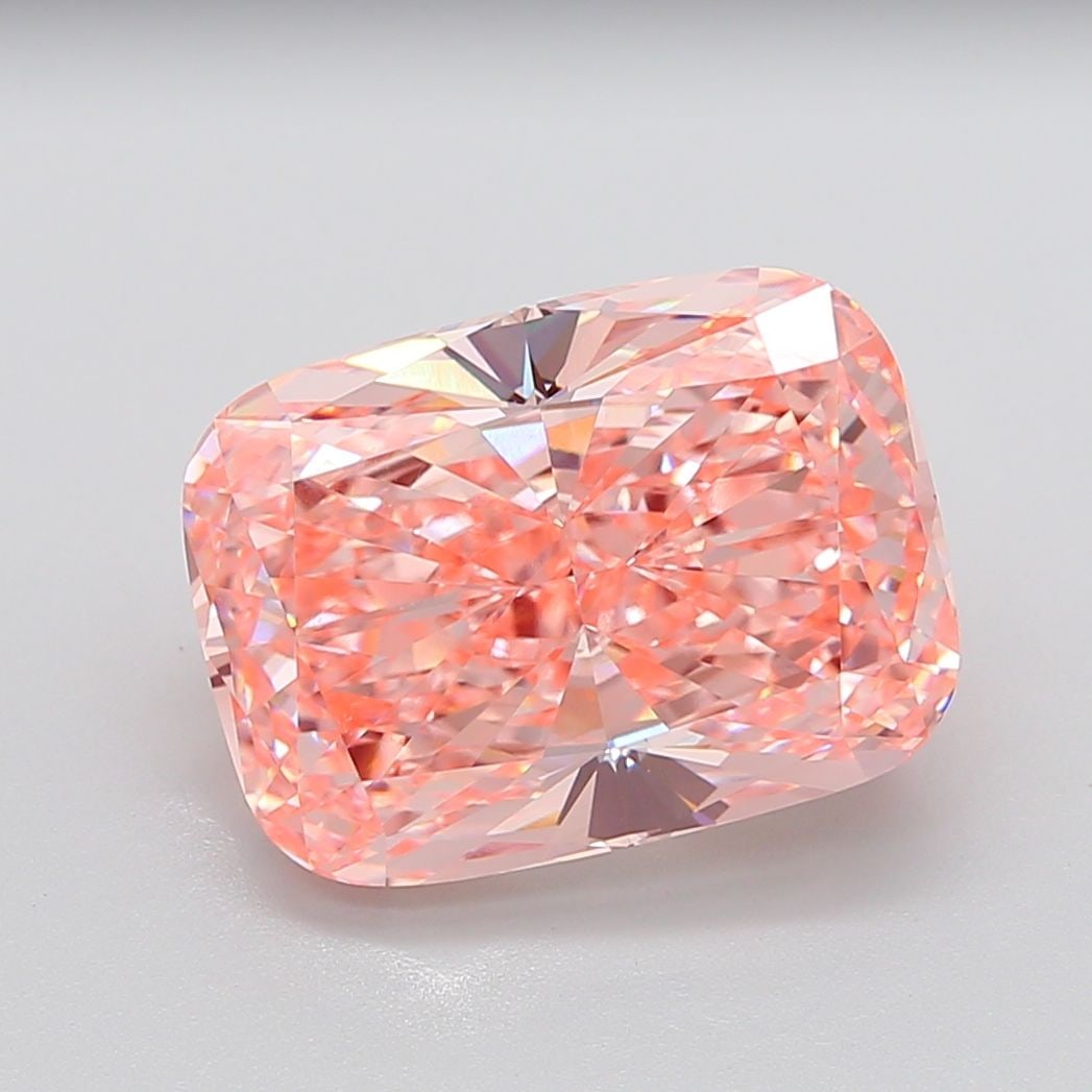 Loose Diamond - CUSHION MODIFIED 12.61ct Fancy Vivid Pink VVS2: Loose Diamond - CUSHION MODIFIED 12.61ct Fancy Vivid Pink VVS2 Source: This is a real non-mined Diamond that has been grown in a lab Shape: CUSHION MODIFIED Carats: 12.61 Color: Fancy Vivid Pink Certi
