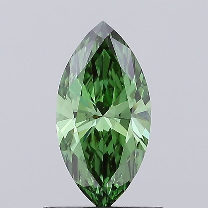 Loose Diamond - MARQUISE 0.77ct Fancy Vivid Green VVS2: Loose Diamond - MARQUISE 0.77ct Fancy Vivid Green VVS2 Source: This is a real non-mined Diamond that has been grown in a lab Shape: MARQUISE Carats: 0.77 Color: Fancy Vivid Green Certification: IGI Vi