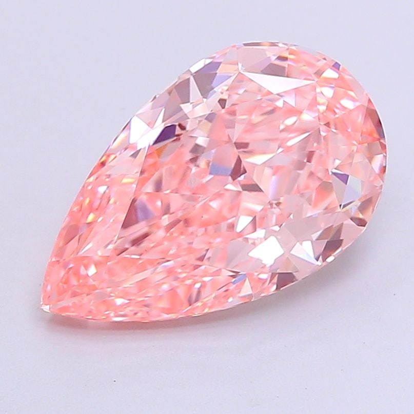 Loose Diamond - PEAR 3.72ct Fancy Vivid Pink VVS2: Loose Diamond - PEAR 3.72ct Fancy Vivid Pink VVS2 Source: This is a real non-mined Diamond that has been grown in a lab Shape: PEAR Carats: 3.72 Color: Fancy Vivid Pink Certification: IGI Video: