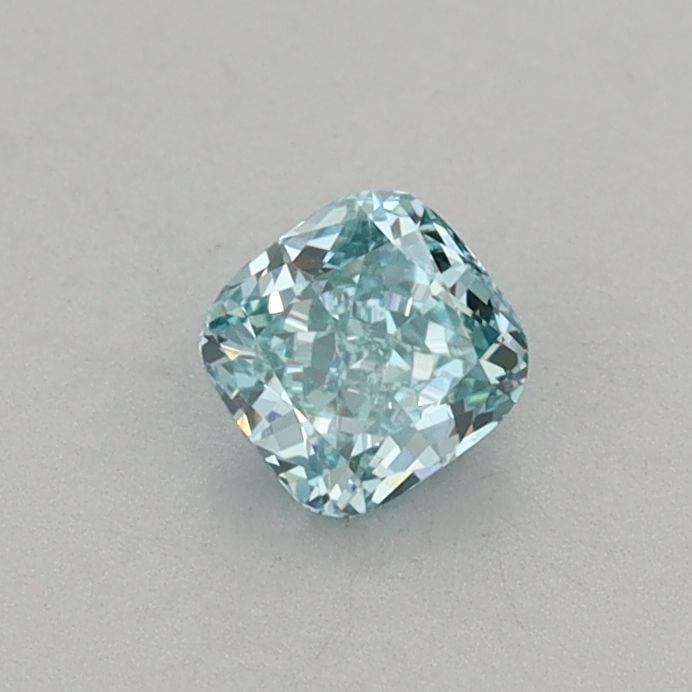 Loose Diamond - CUSHION MODIFIED 0.35ct Fancy Vivid Green VS1: Loose Diamond - CUSHION MODIFIED 0.35ct Fancy Vivid Green VS1 Source: This is a real non-mined Diamond that has been grown in a lab Shape: CUSHION MODIFIED Carats: 0.35 Color: Fancy Vivid Green Certif
