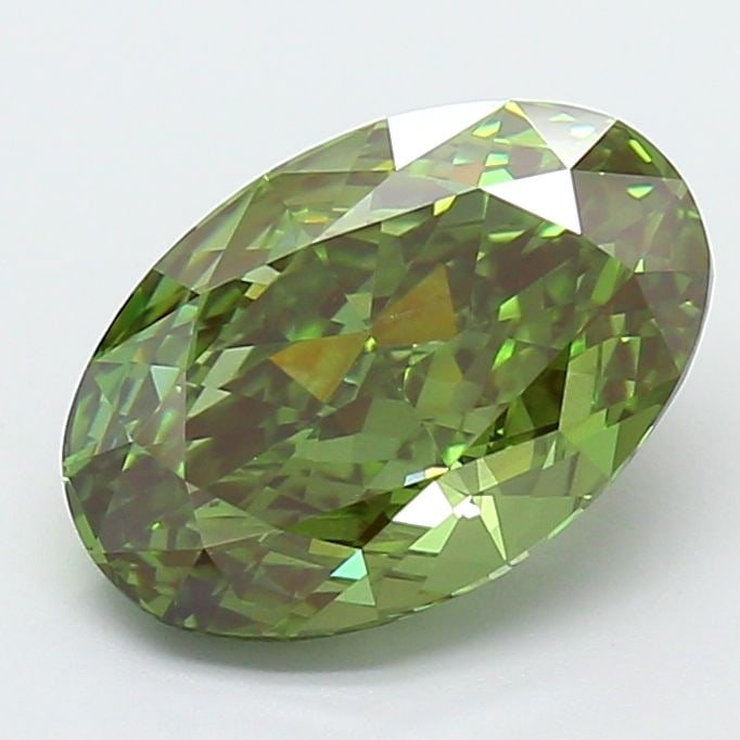 Loose Diamond - OVAL 3.04ct Fancy Vivid Green VS1: Loose Diamond - OVAL 3.04ct Fancy Vivid Green VS1 Source: This is a real non-mined Diamond that has been grown in a lab Shape: OVAL Carats: 3.04 Color: Fancy Vivid Green Certification: IGI Video: