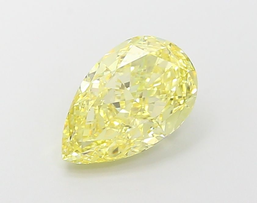 Loose Diamond - PEAR 3.09ct Fancy Vivid Yellow VS1: Loose Diamond - PEAR 3.09ct Fancy Vivid Yellow VS1 Source: This is a real non-mined Diamond that has been grown in a lab Shape: PEAR Carats: 3.09 Color: Fancy Vivid Yellow Certification: IGI Video: