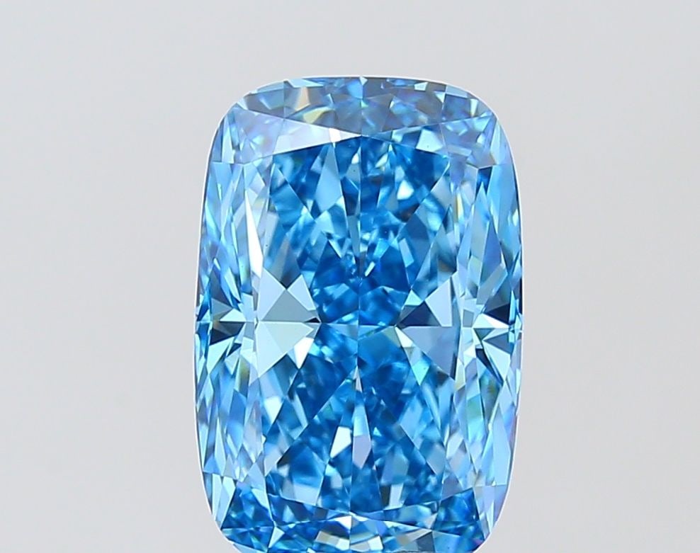 Loose Diamond - CUSHION MODIFIED 5.06ct Fancy Vivid Blue VS1: Loose Diamond - CUSHION MODIFIED 5.06ct Fancy Vivid Blue VS1 Source: This is a real non-mined Diamond that has been grown in a lab Shape: CUSHION MODIFIED Carats: 5.06 Color: Fancy Vivid Blue Certific