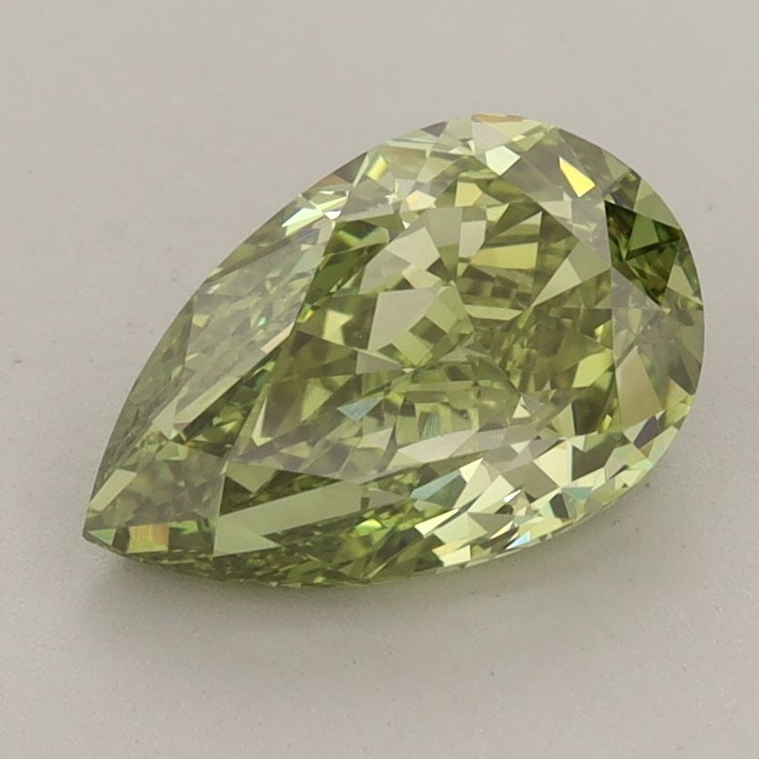 Loose Diamond - PEAR 2.12ct Fancy Vivid Green VVS2: Loose Diamond - PEAR 2.12ct Fancy Vivid Green VVS2 Source: This is a real non-mined Diamond that has been grown in a lab Shape: PEAR Carats: 2.12 Color: Fancy Vivid Green Certification: IGI Video: